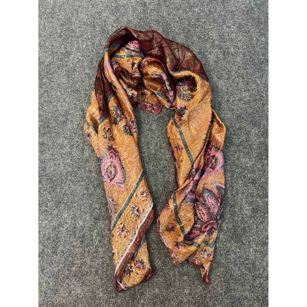 Vintage Boho Paisley Butterfly Scarf Unbranded 70s Retro Whimsigoth